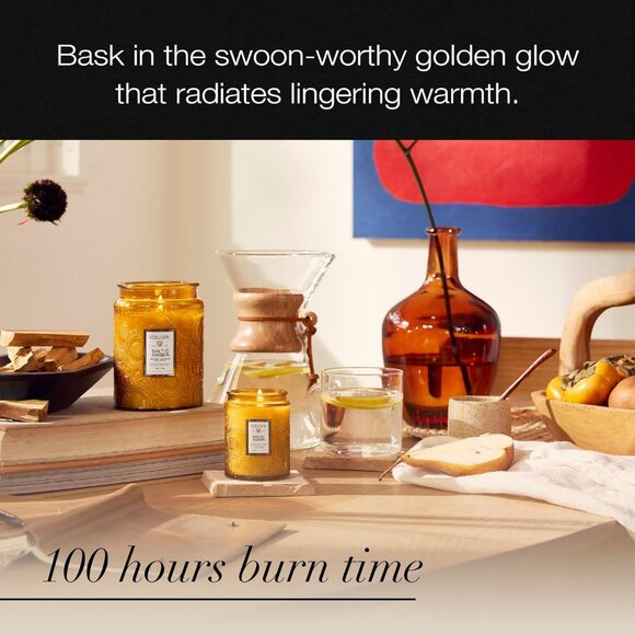 Baltic Amber, Large Candle Jar, 18 oz, 100 Hour Burn Time, Coconut Wax for Clean - Picture 4 of 5